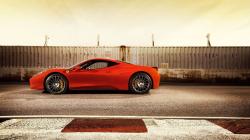 Red Ferrari 458 Track Photo