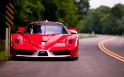 Red Ferrari FXX Road Photo
