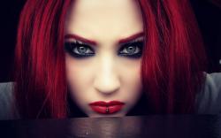Redhead Girl Look Red Lips