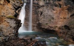 River rocks waterfall