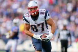 Patriots tight end Rob Gronkowski could make his season debut against the Jets. Photo: Getty Images