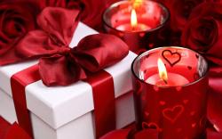 Roses Gift Candles Hearts Valentines Day Love