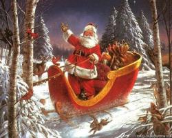 Credits: Wolfman Art/R. J. McDonald · Santa Claus coming Wallpaper
