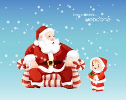 Santa Claus Holiday Christmas And Kids Wallpaper Cartoon Wallpaper