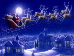 Wallpaper: Santa Claus sleigh