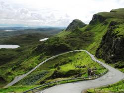 Ben Nevis Mountain and country road Scotland