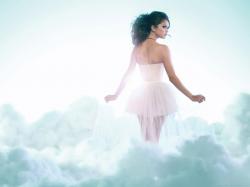 ... Selena Gomez in clouds for 1400x1050