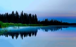 Silent lake evening
