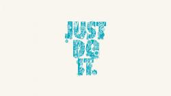 Typography nike simple background white just do it wallpaper