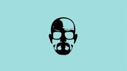 Blue minimalistic breaking bad walter white simple background wallpaper