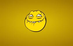Smile Trollface Yellow Cartoon