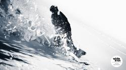 Snowboard Wallpaper - Alvaro Vogel cuts through the crust