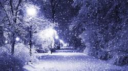 Appealing Laptop Wallpaper: Exciting Snowfall On The Street Wallpaper 1920x1080px