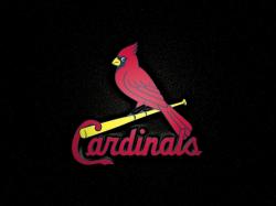 St Louis Cardinals-bird on bat Wallpaper