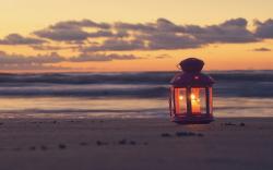 Sunset candle beach