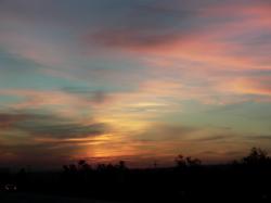 (Light): sunset clouds pink yellow blue sky MY.jpg. D=2003-04-14 [Apr 14, 2003]; S=414kB, 1600x1200; T=JPEG image [MIME:image/jpeg].