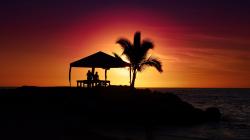 Beach Sunset Silhouette