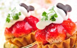 Sweets Cakes Cream Berries Strawberries
