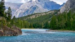 Bow River In The Rockies Of Alberta wallpaper