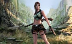 Tomb Raider Lara Croft Girl Gun Shotgun Game