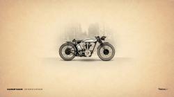 Vintage Retro Motorbike Art
