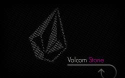 Grey Volcom Stone Logo Black Background HD Wallpaper For PC Desktop