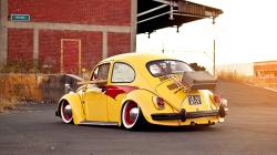 Volkswagen Bug Beetle Classic Car Yellow