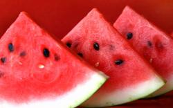 watermelon vertically cut pieces image