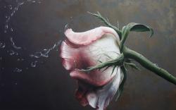 Wet rose painting