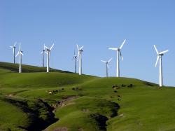 Full size is 1600 × 1200 pixels|. Windmills on hillside. «