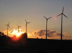 File:Modern windmills at sunset.jpg