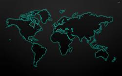 ... Glowing world map wallpaper 2560x1600 ...