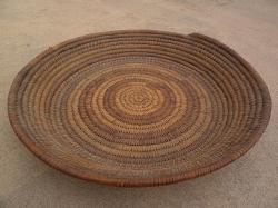Hand made woven basket origin possibly West Africa
