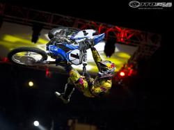 James Stewart had to withdraw from Saturday's X Games events after hurting himself during SuperMoto X qualifying.
