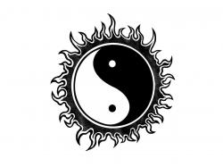 Yin Yang sun tattoo wallpaper