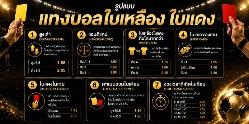 แทงบอล ใบเหลือง ใบแดง